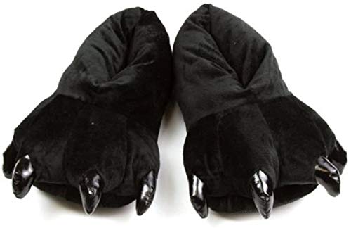 Fashionfits Unisex Soft Plush Home Slippers Animal Costume Paw Claw Shoes Black S For Little Kids Us10-Us13 #TOP1