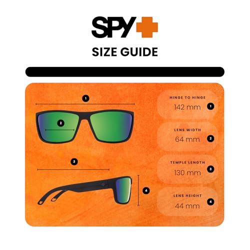 Spy Rocky 62MM Cylindrical Shield Sunglasses for Men +BUNDLE with ACCESSORY EYEWEAR KIT4