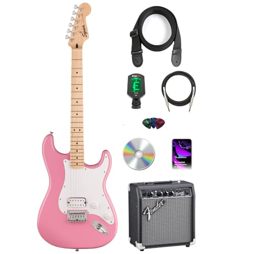 Fender Squier Sonic Stratocaster HT H - �t���b�V���s���N�o���h�� �t�����g�}�� 10G �A���v�A�`���[�i�[�A�X�g���b�v�A�P�[�u���A�s�b�N�AAustin Bazaar Guitar DVD