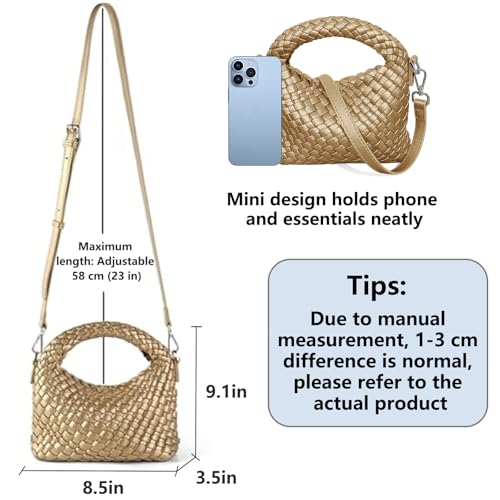 Women's Woven Purse, Small Crossbody Tote Bag with Adjustable Shoulder Strap,Top Handle Handbags for Work/Travel/Daily Use4
