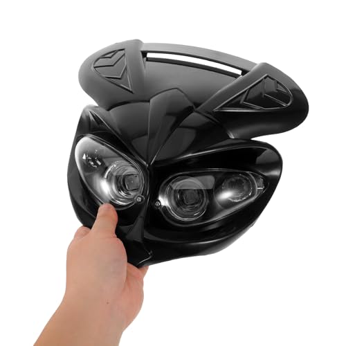 Couvre-phares moto hors route noir étanche avec sangle de fixation - 4