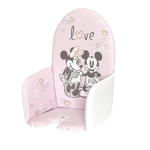 keeeper Cojín para trona Minnie, Uso universal para tronas, Con cierre de velcro, Lena, Rosa pastel