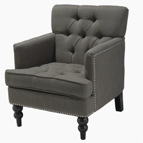 Great Deal Furniture Tufted Club Chair, Decorative Accent Chair with Studded Det