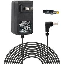 12V 2A AC DC Power Adapter 3.5mm x 1.35 mm Plug Charger, 5.5mm x 2.5mm Barrel Connector, Power Supply Charging Cord 6.6 ft
