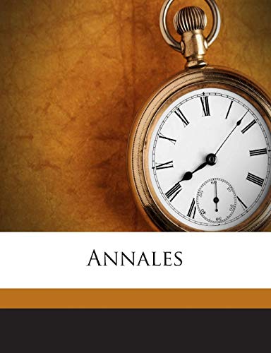 Annales [French] 1245947931 Book Cover