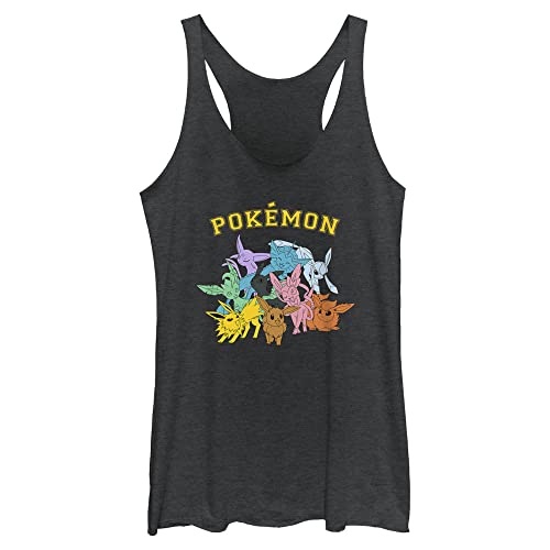 Chemise Pokémon Eeveelutions femme motif Évoli coloré manches courtes