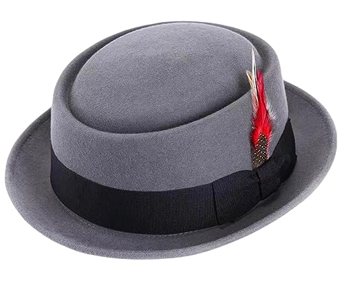 Chapeau trilby en feutre de laine pour homme qui garde sa forme au vent