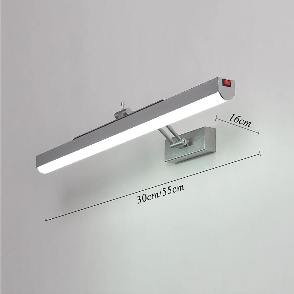 Lampada da Specchio a LED per Bagno con Telecomando USB Ricaricabile e magneti con Lampada da Specchio Adesiva a Risparmio energetico per Lampada da Parete a LED Impermeabile Bianco Freddo 6000K,