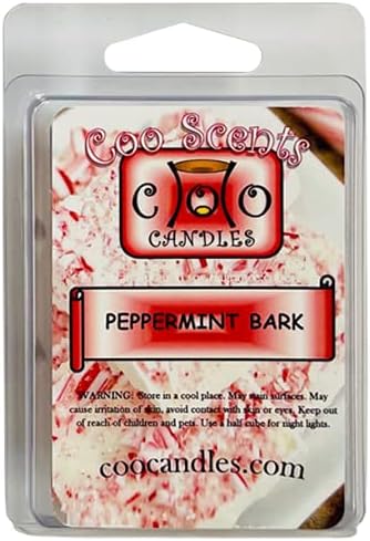 6 Pack Soy Blend Wickless Candle Wax Bar Melts - Christmas Holiday Scents - Peppermint Bark, Mistletoe, White Chestnut Spice, Sugar Cookie, Winter Storm, and Bayberry