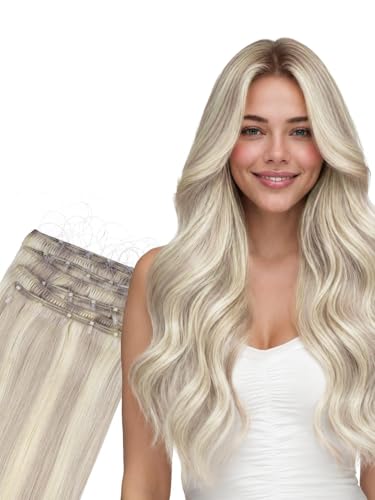 WENNALIFE Micro Bead Weft Hair Extensions Real Human Hair. Quick, Easy Wear
