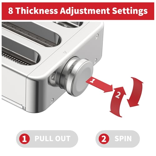 All Metal 3 In 1 Set Pasta Maker Attachment for KitchenAid, Included Pasta Sheet Roller, Spaghetti Cutter, Fettuccine Cutter Maker Accessories And Cleaning Brush by Atbod - Image 4