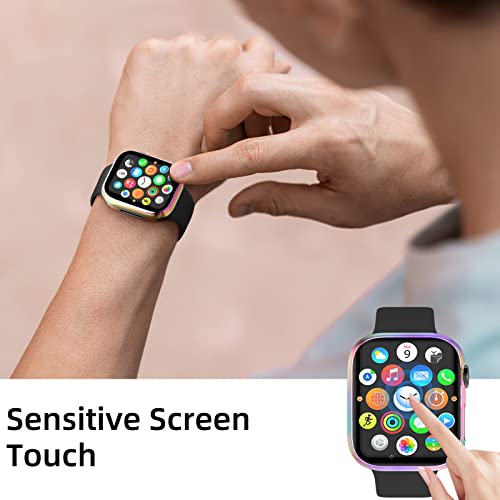 Upeak 2 Pack Screen Protector Compatibel met Apple Watch Series 7 41mm Case 2021, Volledige dekking PC Beschermhoes met… - Image 5