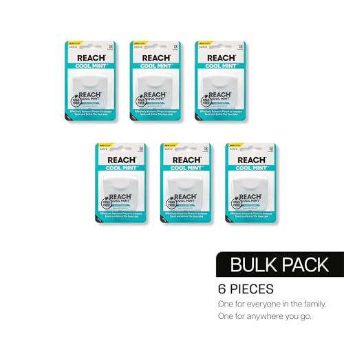 Listerine Cool Mint Zahnseide für einen sauberen, gesünderen Mund, Mundpflege, 50 m (6 Stück)
