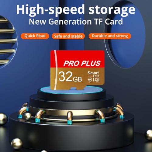 Image of TF Card 32GB with Adapter, High Speed Memory Card, UHS-I C10 A1 Memory TF Card for Tablet /Mobile Phone /Camera /Car Audio /Game Console (32, GB)