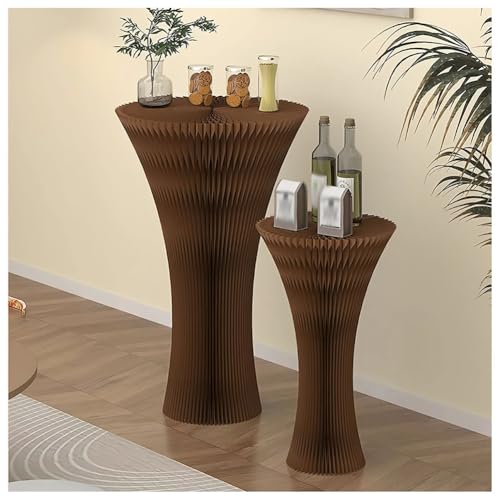 Centre table mariage et décor de fête avec la colonne-table portable en papier brun