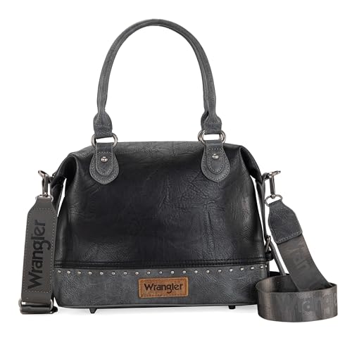 Wrangler doctor bag satchel purse for women two tone barrel