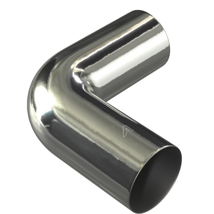 Coude de 90 degrés soudé bout à bout en acier inox 304 pour tuyau de 76 mm