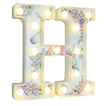 Vimlits Light Up Letters for Girls, Unicorn Gifts for Girls Bedroom LED Letter Lights Warm White Alphabet Sign Birthday Party Decorations Night Light Christmas Valentine Wall Table Decor - H