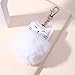 POYAMUSE Fluffy Cat Pom Pom Ball Keychain - Cute Kitty Plush Ball Accessory Keyring for Women Bag Decoration (White cat)