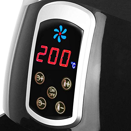 Epiq Heißluftfritteuse, Airfryer, Smart Fryer, Frittieren ohne Öl, 3,6 Liter Volumen, 1400 Watt, schwarz, Heissluft-Fritteuse, 80000530 – Bild 6