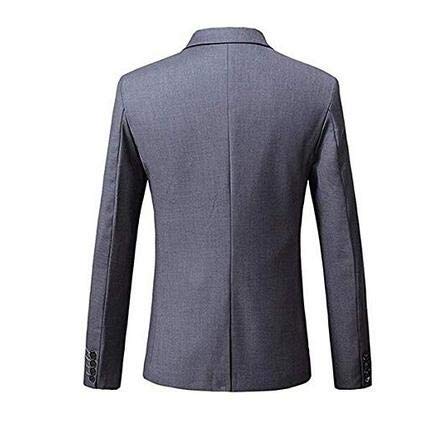 Men's Peak Lapel Blazer One Button Tuxedo Jacket Prom Party Jacket Wedding Dinner Coat Casual Coat4