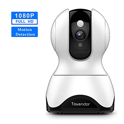 Tovendor Home Security Camera 1080P, PTZ WiFi Video Pet Dog Camera with Two-Way