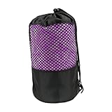 FytStycale Yoga Mat Towel Yoga Towel Comfortable Exercise Mat Soft Non Slip Grip Microfiber for Men Women Travel Home Gym Indoor Pilates, Violet