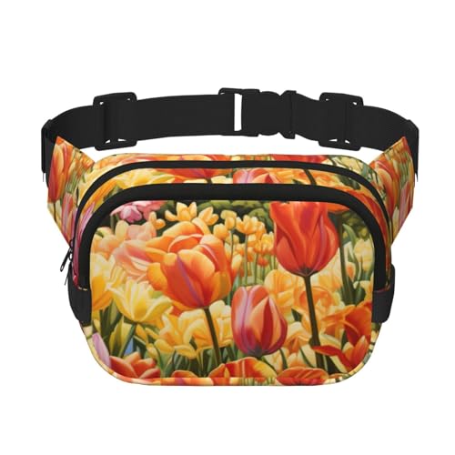 Imprimé jardin de tulipes poster mural floral pour une décoration intérieure bohème et chic