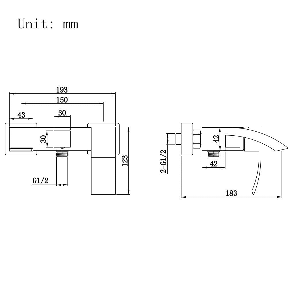 Rubinetti per vasca classici con miscelatore per doccia, rubinetto per vasca monocomando a cascata a parete con doccetta, rubinetti per vasca calda e fredda da bagno in ottone cromato con set di tub