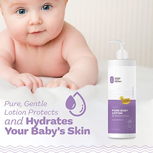 Hand Over Heart Baby Care Gift Set - Plant Derived Baby Shampoo And Body Wash (12Oz) With Baby Lotion And Moisturizer (8Oz) - Hypoallergenic Skin Care - Specially Formulated For Baby's Sensitive Skin #TOP5