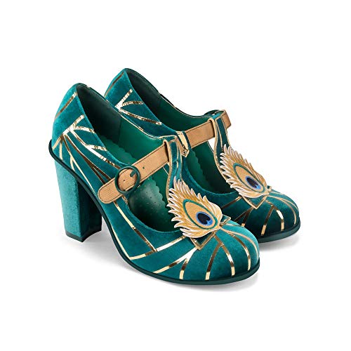 Image of Hot Chocolate Design Chocolaticas Funky Ballerina Mary Jane for Women, Peacock, 7 Women