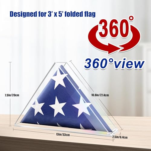 Soporte para bandera de acrílico transparente premium con diseño triangular elegante 6