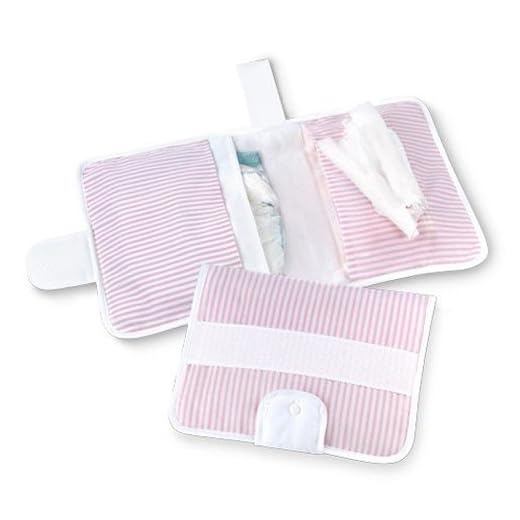 BOLSA PARA PAÑAL Y TOALLITAS ROSA
