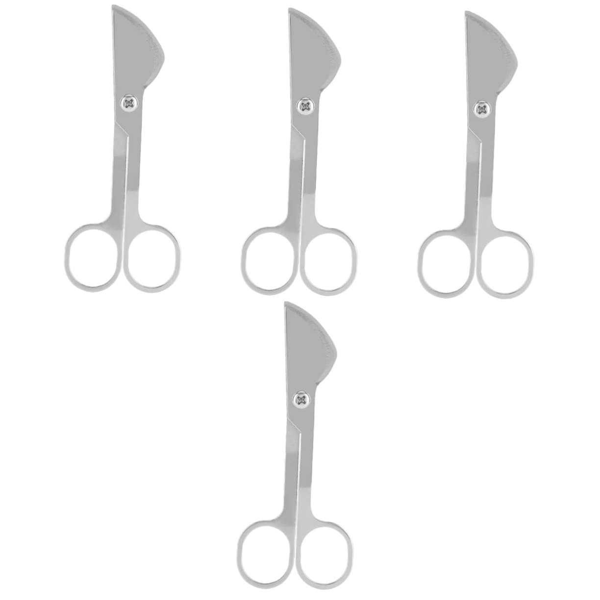 YARNOW 4 Pièces Ciseaux à Semence De Vache T Outil Ciseaux à De Bovin En Métal à Tube De Semence Bovine Extracteur De Garniture T Tondeuse Ébrancheur Acier Les