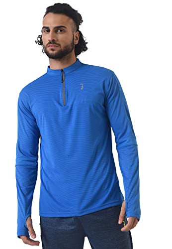 Image of CAHOOT Men's Solid Activewear T-Shirt for Casual Wear | Dri-Fit Long Sleeve Activewear T-Shirt Crafted with Comfort Fit for Everyday Wear