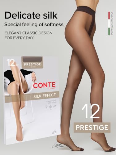 Image of Conte Classic Sheer to Waist Silky Pantyhose Prestige 12 Den