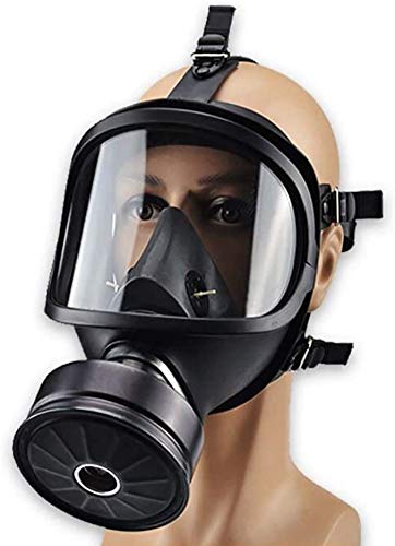 WUAZ Full Face Gas Mask, Protective Mask, with Adjustable Strap for Eye Protection