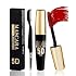 Red Waterproof Mascara for Eyelash, 5D Silk Fiber Lashes Extension Colored Tube Mascara with Eyelash Brush, Long Lasting Smudge-proof Volumizing Lengthening, Cosplay Party Eye Makeup Gift for Women