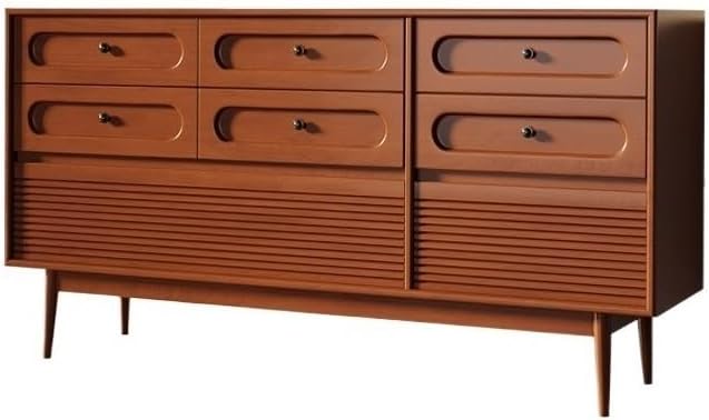 Sideboard Cabinet Sideboard Living Room Solid Wood Storage Cabinet Wall Entrance Cabinet Sideboard Cabinet with Drawers(160cm)