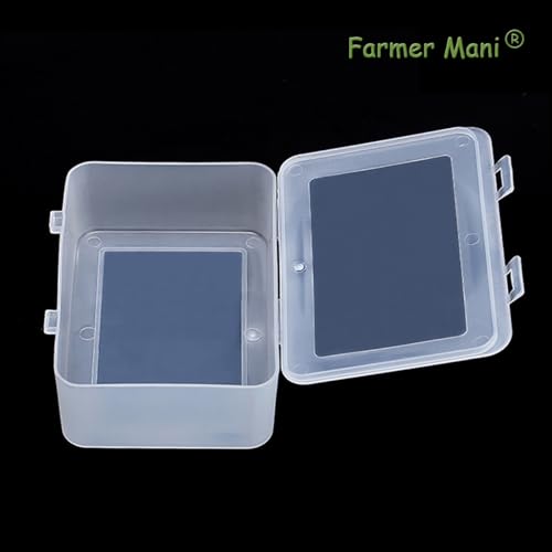 Image of Clear Plastic Storage Containers Box with Lid (5.04x3.5x1.69 inch, 2 Pack), Rectangle Plastic Clear Storage Containers Box for Beads, Coins, Safety Pins and Other Craft Jewelry Watch Findings