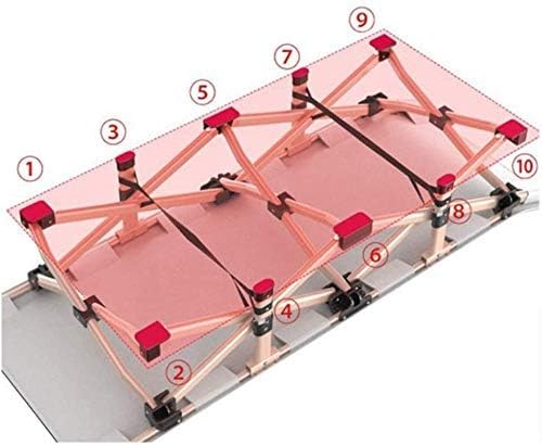 Lit Pliable Portable dossier réglable Pliable bain de Soleil Parasol Cadre en métal respirant inclinable mobilier de Bureau à Domicile (Couleur: Noir Taille: 190 75 35 cm