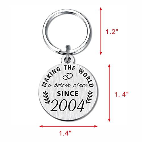Abnty 19Th Birthday Gifts For Girls Boys, 19 Year Old Birthday Keychain, Born In 2004 Gifts, 2004 Birthday Decorations #TOP4