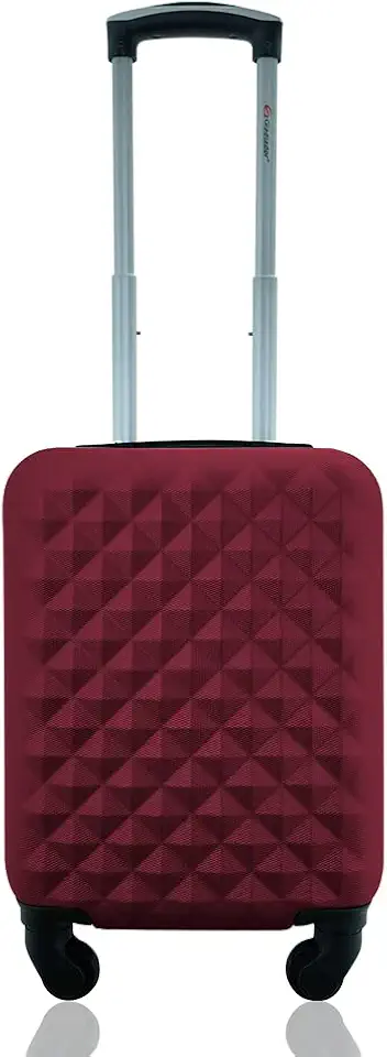 Mala Rígida Fibra com Rodinhas 360° Cereja