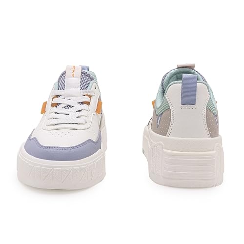 Image of Red Tape Women's Sneakers Multi Pu Round Toe Lace-Up Lightweight Comfort