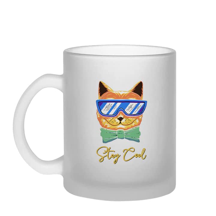 "Stay Cool Frosted Coffee Mug Tea Cup - 1 Piece, 330ml (FM03)