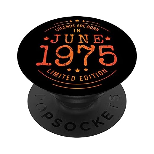 Cumpleaños Junio 1975 Edición Limitada Regalo Legend June PopSockets PopGrip Intercambiable