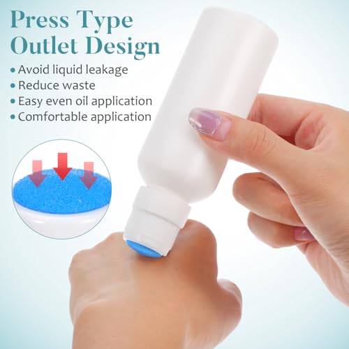 6Pcs Sponge Applicator Bottle Cosmetic Storage Bottle, 100ml Liquid Applicator e, Refillable Essential Oil e Lotion Storage Container, Plastic e for Cosmetic Essential Oil4