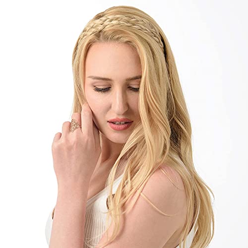Diguan Double Three Strand Synthetic Hair Braided Headband Hairpiece Extension Women Girl Beauty Accessory thumb #3