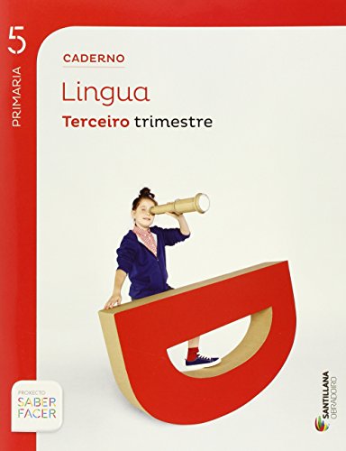 Portada de CADERNO LINGUA 5 PRIMARIA 3 TRIM SABER FACER