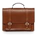 SID & VAIN® Portadocumentos Bristol Maletín de Cuero Ejecutivo con asa para el Hombro 15,4" Portafolio para Hombre Piel marrón